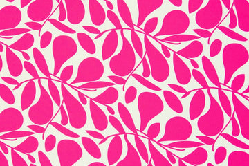 Viskose Webware "Hojas", lillesol & pelle, Swafing, pink, weiß, 0,5 m